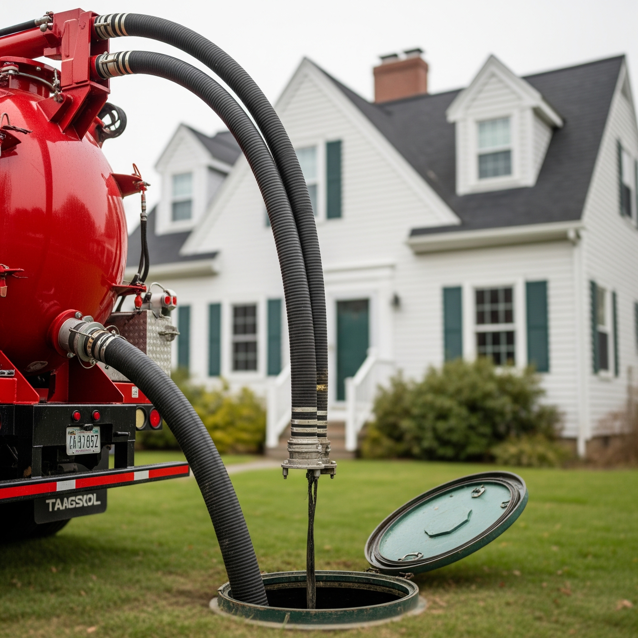 Septic system service in New Hampshire, with scenic view